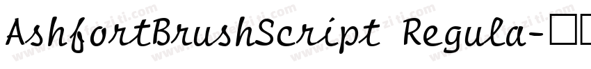 AshfortBrushScript Regula字体转换